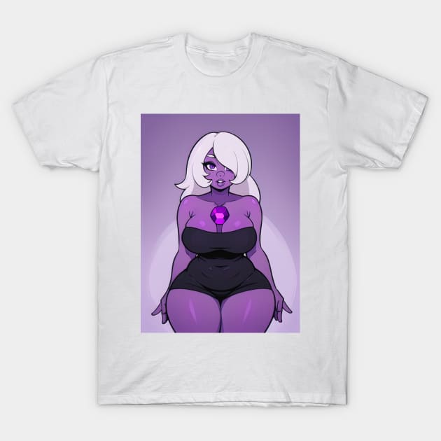 Purple Gem Woman T-Shirt by mindworldz